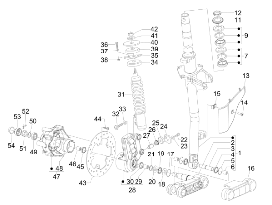 Εικόνα της ΑΜΟΡΤΙΣΕΡ ΜΠΡΟΣ VESPA S 50<>150 ΚΟΜΠΛΕ-58581R