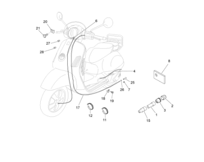 Εικόνα της ΝΤΙΖΑ ΚΟΝΤΕΡ VESPA LXV 50<>125-650838