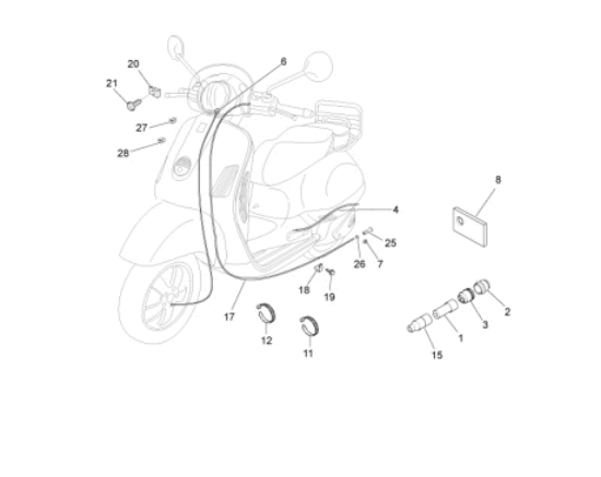 Εικόνα της ΝΤΙΖΑ ΚΟΝΤΕΡ VESPA LXV 50<>125-650838