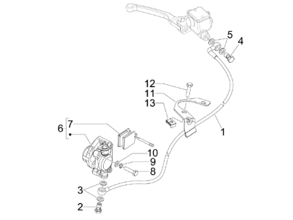 Εικόνα της ΒΑΣΗ ΣΥΓΚΡ ΜΠΡ ΜΑΡΚΟΥΤΣΙ VESPA LX-601610