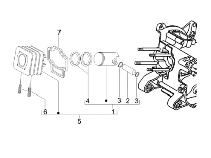 Εικόνα της ΚΙΤ ΚΥΛΙΝΔΡΟΣ DR 48mm SCOOTER50 TYPHOON-DR00086