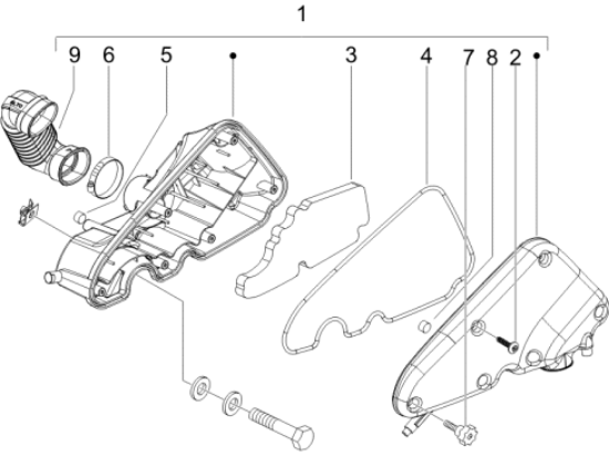 Εικόνα της ΘΑΛΑΜΟΣ ΦΙΛΤΡΟΥ FLY 50 4T-VESPA LX 50 4T-B013357