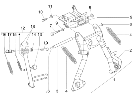 Εικόνα της ΣΤΑΝ ΚΕΝΤΡΙΚΟ VESPA S MY.07-ΕΤ2 ΚΟΜΠΛΕ-582155