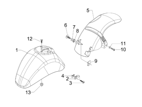 Εικόνα της ΦΤΕΡΟ ΜΠΡΟΣ VESPA LX ΜΠΛΕ 222-66652800DE