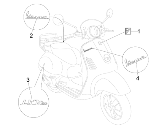 Εικόνα της ΣΗΜΑ ΠΛΕΥΡΟΥ VESPA LXV50-656225