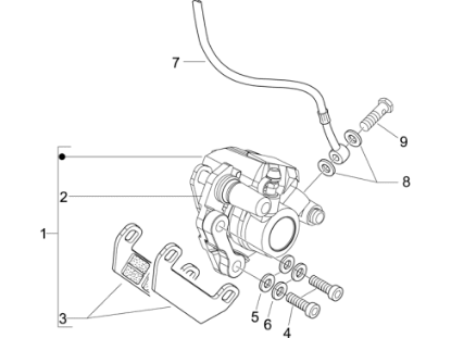 Εικόνα της ΒΑΣΗ ΣΥΓΚΡ ΜΠΡ ΜΑΡΚΟΥΤΣΙ VESPA LX-601610