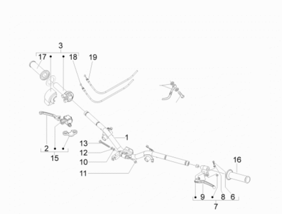 Εικόνα της ΧΕΙΡΟΛΑΒΗ ΤΙΜ VESPA LXV ΚΟΜΠΛΕ ΔΕΞΙΑ-648553