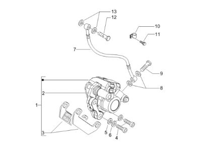 Εικόνα της ΒΑΣΗ ΣΥΓΚΡ ΜΠΡ ΜΑΡΚΟΥΤΣΙ VESPA LX-601610