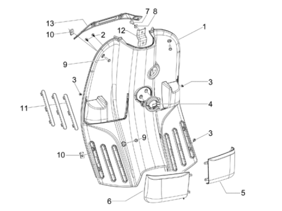 Εικόνα της ΚΟΝΣΟΛΑ VESPA S 50-125 ΚΟΚΚΙΝΗ 894 ΔΕΞΙΑ-65429500R7