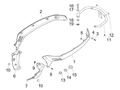 Εικόνα της ΠΛΕΥΡΟ ΔΕ VESPA LX 125-150 ΜΠΛΕ 222-62212840DE