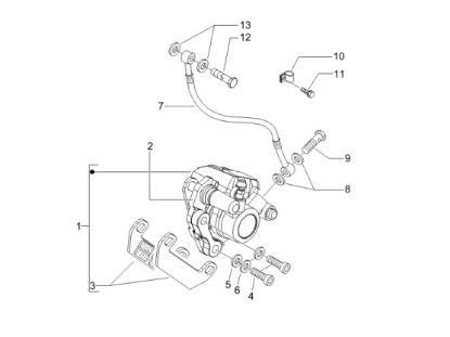 Εικόνα της ΒΑΣΗ ΣΥΓΚΡ ΜΠΡ ΜΑΡΚΟΥΤΣΙ VESPA LX-601610