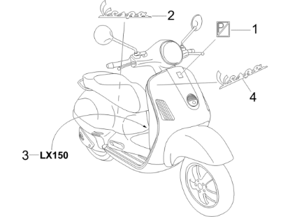 Εικόνα της ΣΗΜΑ ΠΛΕΥΡΟΥ VESPA LX150-656224