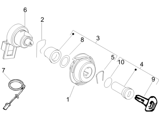 Εικόνα της ΚΕΡΑΙΑ IMMΟΒΙL SCOOTER 125<>800 ΜΕ ΚΑΛΩΔ-1D003415R