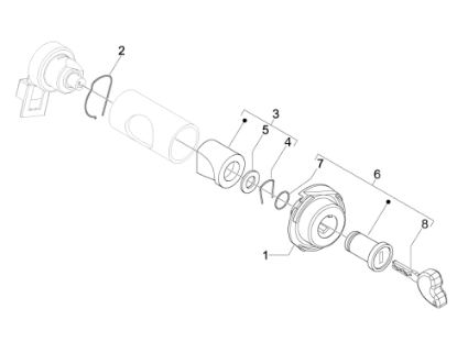 Εικόνα της ΚΛΕΙΔΑΡΙΑ ΤΙΜ VESPA ET4-ET2 XΩΡ ΙΜΟΒ(2Κ)-1B000570