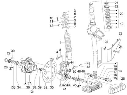 Εικόνα της ΑΜΟΡΤΙΣΕΡ ΜΠΡΟΣ VESPA S 50<>150 ΚΟΜΠΛΕ-58581R