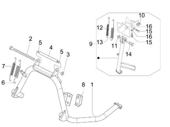 Εικόνα της ΕΛΑΤΗΡΙΟ ΣΤΑΝ VESPA ΕΤ4 50 ΕΣΩΤ-582505