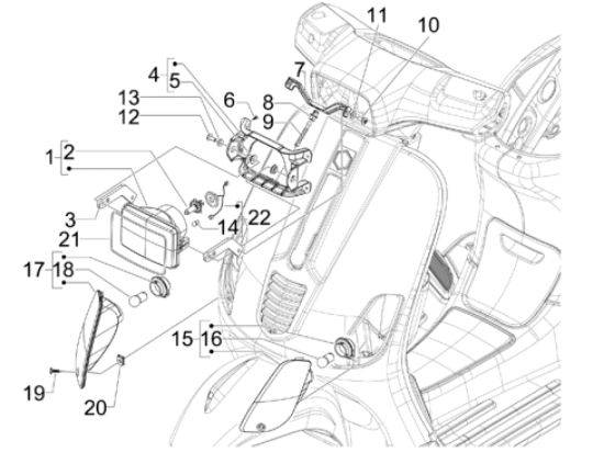 Εικόνα της ΒΑΣΗ ΜΠΡΟΣ ΦΑΝΟΥ VESPA S 50<>150-654276