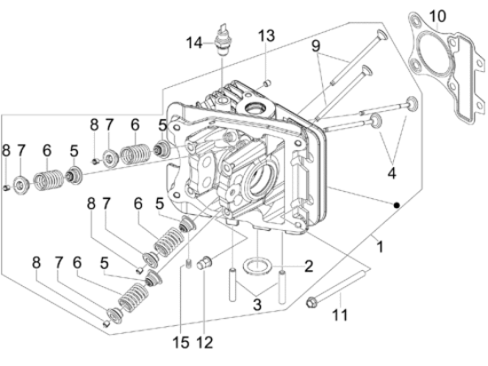 Εικόνα της ΚΕΦΑΛΗ ΚΥΛΙΝΔΡΟΥ SCOOTER 50 4T 4V-845423