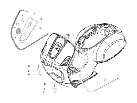 Εικόνα της ΜΟΥΤΣΟΥΝΑ VESPA LX MY09 AVORIO 552-65596400M4