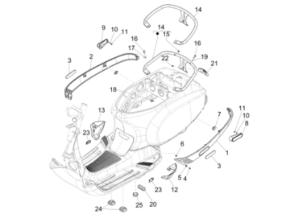 Εικόνα της ΑΝΑΚΛΑΣΤΗΡΑΣ ΠΛΕΥΡΟΥ VESPA LX-LXV ΑΡΙΣΤ-1B006553