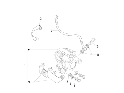 Εικόνα της ΒΑΣΗ ΣΥΓΚΡ ΜΠΡ ΜΑΡΚΟΥΤΣΙ VESPA LX-601610