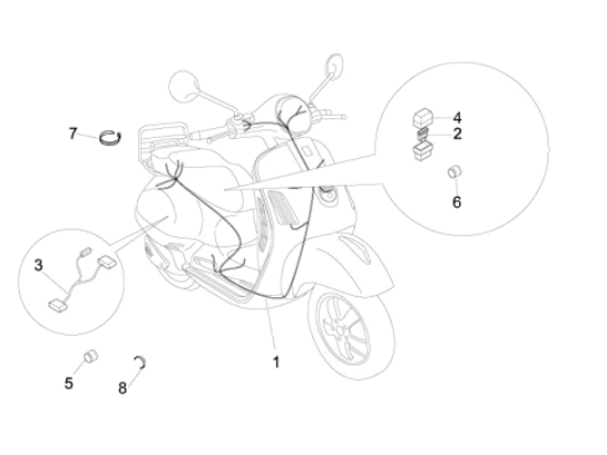 Εικόνα της ΚΑΛΩΔΙΩΣΗ ΚΕΝΤΡΙΚΗ VESPA LX 50 4T-4V-641589