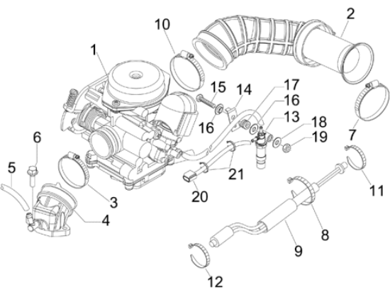 Εικόνα της ΚΑΡΜΠΙΡΑΤΕΡ SCOOTER 50 4T 4V KEIHIN-CM158004