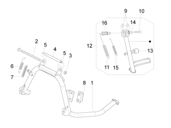 Εικόνα της ΕΛΑΤΗΡΙΟ ΣΤΑΝ VESPA ΕΤ4 50 ΕΣΩΤ-582505