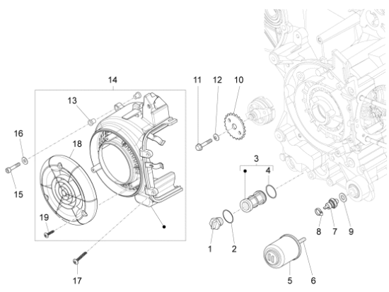 Εικόνα της ΦΙΛΤΡΟ ΛΑΔΙΟΥ SCOOTER 4T 125<>300 CC-1A022356