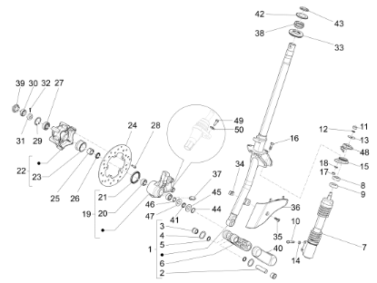 Εικόνα της ΒΑΣΗ ΣΥΓΚΡ ΜΠΡ ΜΑΡΚΟΥΤΣΙ VESPA LX-601610