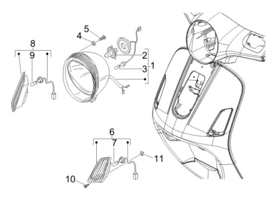 Εικόνα της ΦΑΝΟΣ ΜΠΡΟΣ VESPA LX 50-58259R