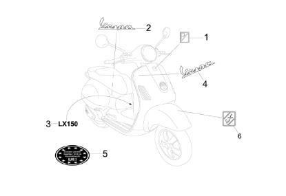 Εικόνα της ΣΗΜΑ ΠΛΕΥΡΟΥ VESPA LX150-656224