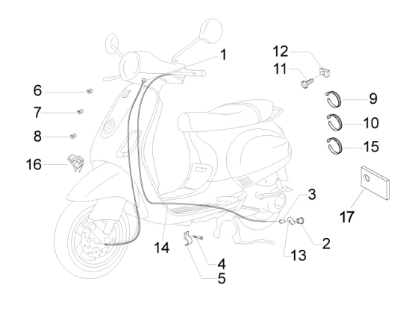 Εικόνα της ΝΤΙΖΑ ΠΙΣΩ ΦΡ VESPA LX-S 50<>125 MY11>-665844