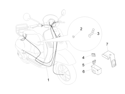 Εικόνα της ΚΑΛΩΔΙΩΣΗ ΚΕΝΤΡΙΚΗ VESPA LXV 125 4T E3-642492