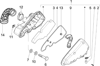 Εικόνα της ΘΑΛΑΜΟΣ ΦΙΛΤΡΟΥ VESPA LX-S 125-150 09>-877439