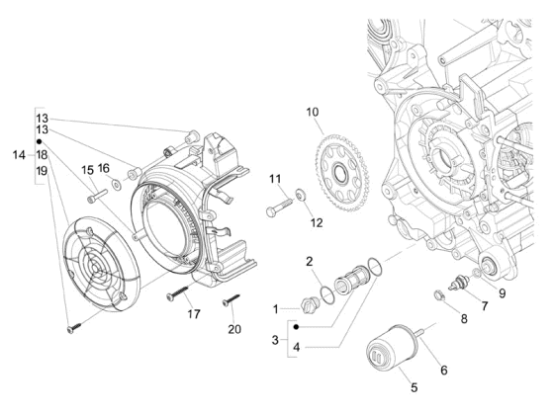 Εικόνα της ΦΙΛΤΡΟ ΛΑΔΙΟΥ SCOOTER 4T 125<>300 CC-1A022356