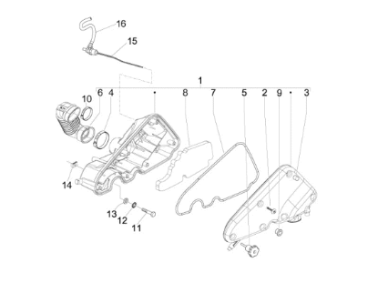 Εικόνα της ΘΑΛΑΜΟΣ ΦΙΛΤΡΟΥ VESPA LX-S 125-150 09>-877439