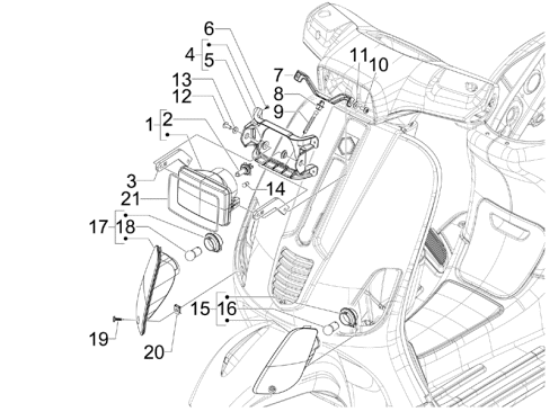 Εικόνα της ΦΑΝΟΣ ΜΠΡΟΣ VESPA 125 S 4T E3-640719