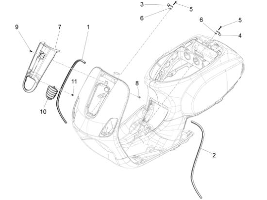 Εικόνα της ΜΟΥΤΣΟΥΝΑ VESPA LX 3V MY12 ΓΚΡΙ 742/B-67504000EZ