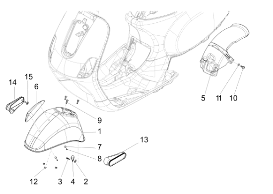 Εικόνα της ΦΤΕΡΟ ΜΠΡΟΣ VESPA LX ΚΟΚΚ 894-66652800R7