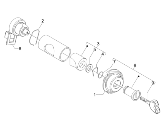 Εικόνα της ΚΛΕΙΔΙ ΑΚΑΤΕΡΓ VESPA ΕΤ2 50-4T-573960