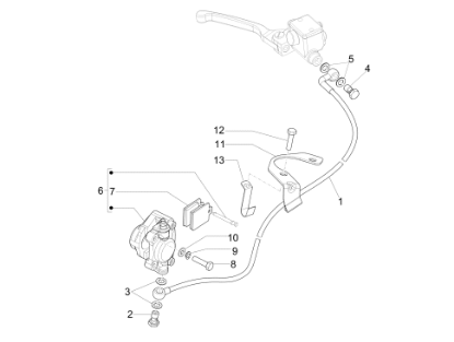 Εικόνα της ΒΑΣΗ ΣΥΓΚΡ ΜΠΡ ΜΑΡΚΟΥΤΣΙ VESPA LX-601610