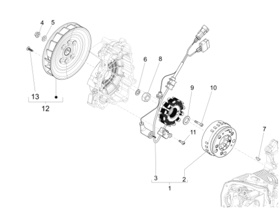 Εικόνα της ΒΟΛΑΝ SCOOTER 125-150 4Τ 3V ΚΟΜΠΛΕ-B018107