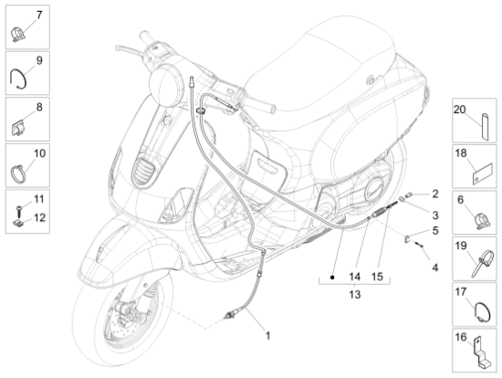 Εικόνα της ΝΤΙΖΑ ΠΙΣΩ ΦΡ VESPA LX 125-150 4T 3V-668707