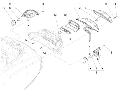 Εικόνα της ΚΑΠΑΚΙ ΦΑΝΟΥ ΑΡΙΘΜΟΥ VESPA LX MY09 ΧΡΩΜ-641340