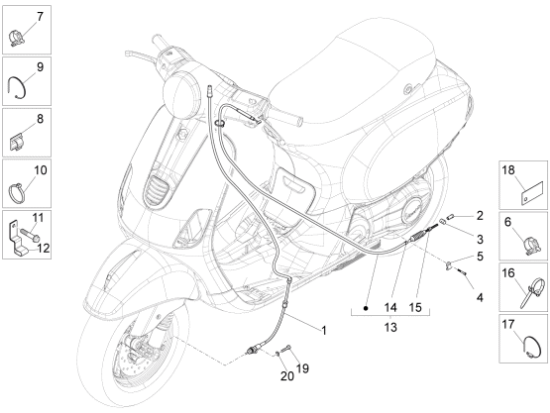 Εικόνα της ΝΤΙΖΑ ΠΙΣΩ ΦΡ VESPA LX 125-150 4T 3V-668707