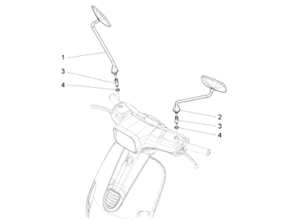 Εικόνα της ΒΑΣΗ ΚΑΘΡΕΠΤΗ VESPA S 50/125-RUN SP-ST-655115