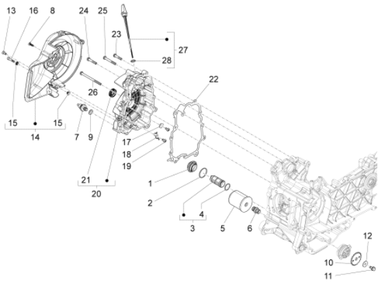 Εικόνα της ΦΙΛΤΡΟ ΛΑΔΙΟΥ SCOOTER 4T 125<>300 CC-1A022356