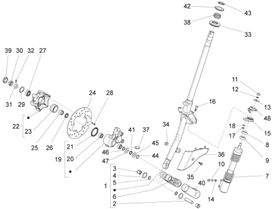 Εικόνα της ΑΜΟΡΤΙΣΕΡ ΜΠΡΟΣ VESPA S 50<>150 ΚΟΜΠΛΕ-58581R