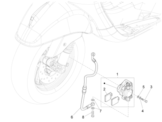 Εικόνα της ΜΑΡΚΟΥΤΣΙ ΜΠΡ ΦΡΕΝΟΥ VESPA S 50<>125-649871